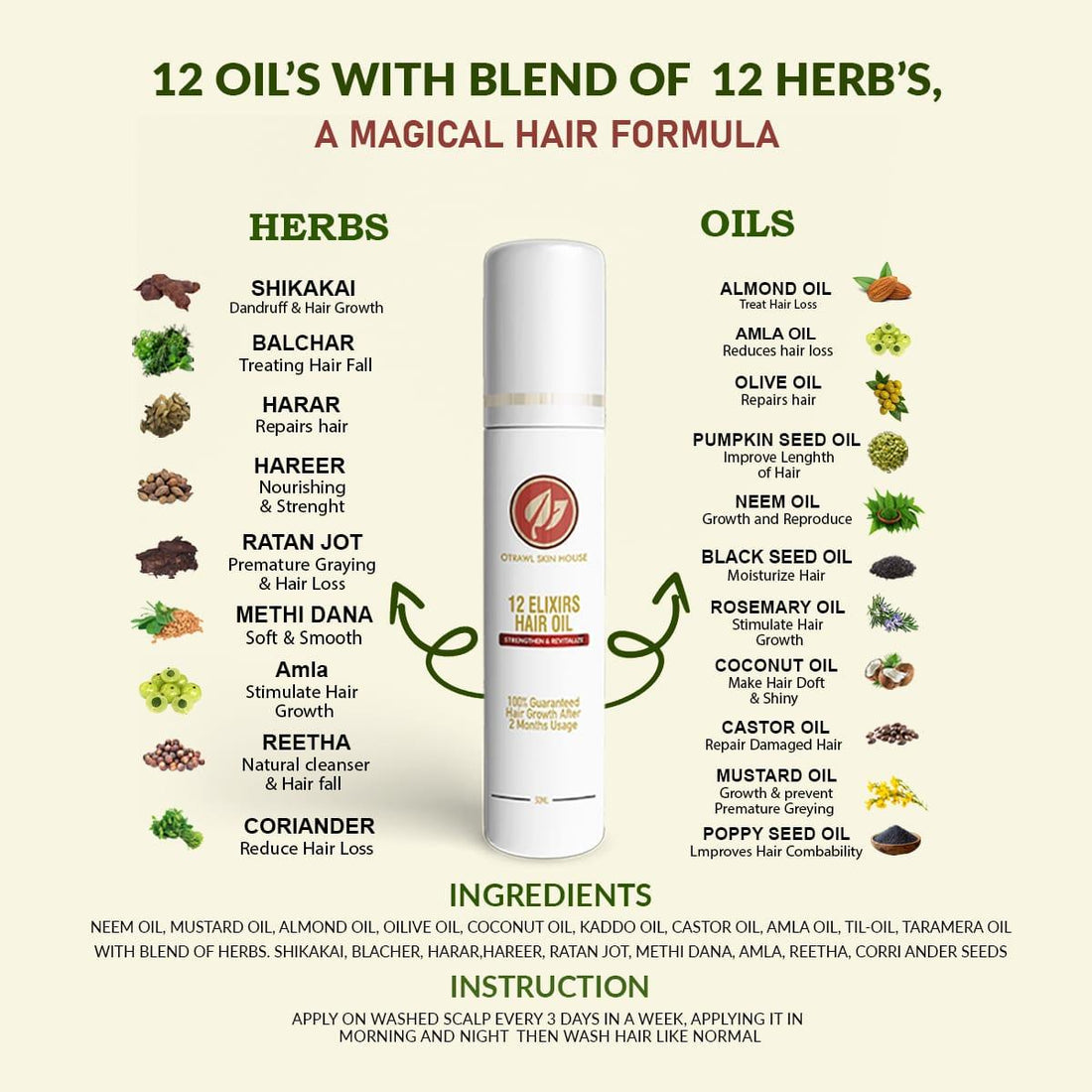 12 Elixirs Hair Oil