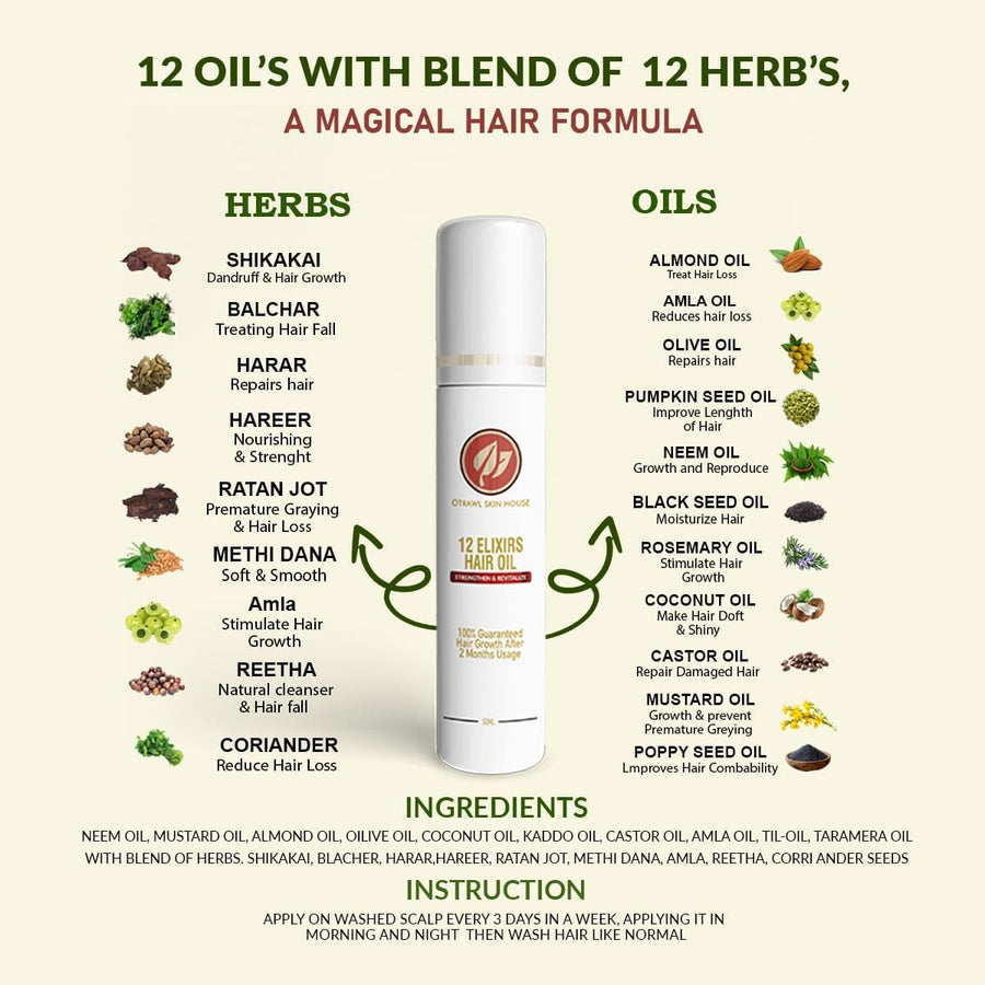 12 Elixirs Hair Oil